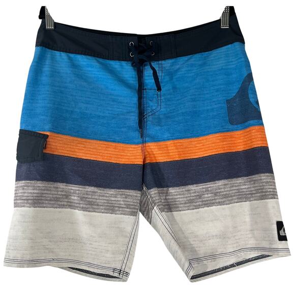 Quiksilver Color Block Tie Swim Athletic Shorts Reg Size M - Picture 1 of 2